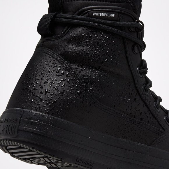 NEW CONVERSE ALL TERRAIN HI Waterproof Leather Boots Shoes 168864c Black SZ 10 - Picture 12 of 16